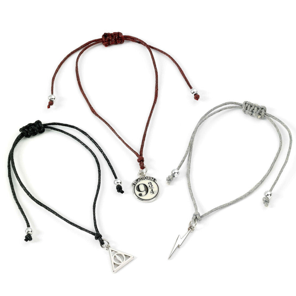 Set 3 pulseras Amistad Reliquias de la Muerte Harry Potter Frikytopia