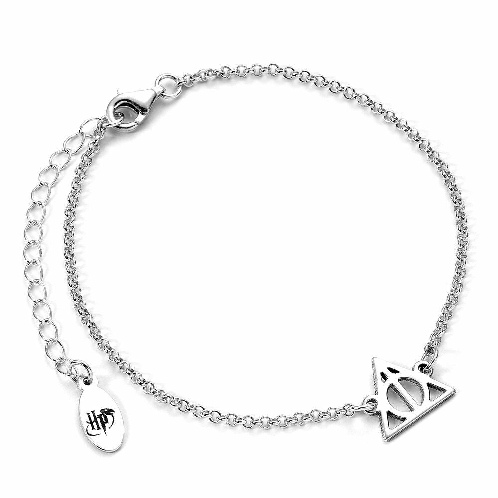 Pulsera Las Reliquias de la Muerte Harry Potter plata de ley Frikytopia