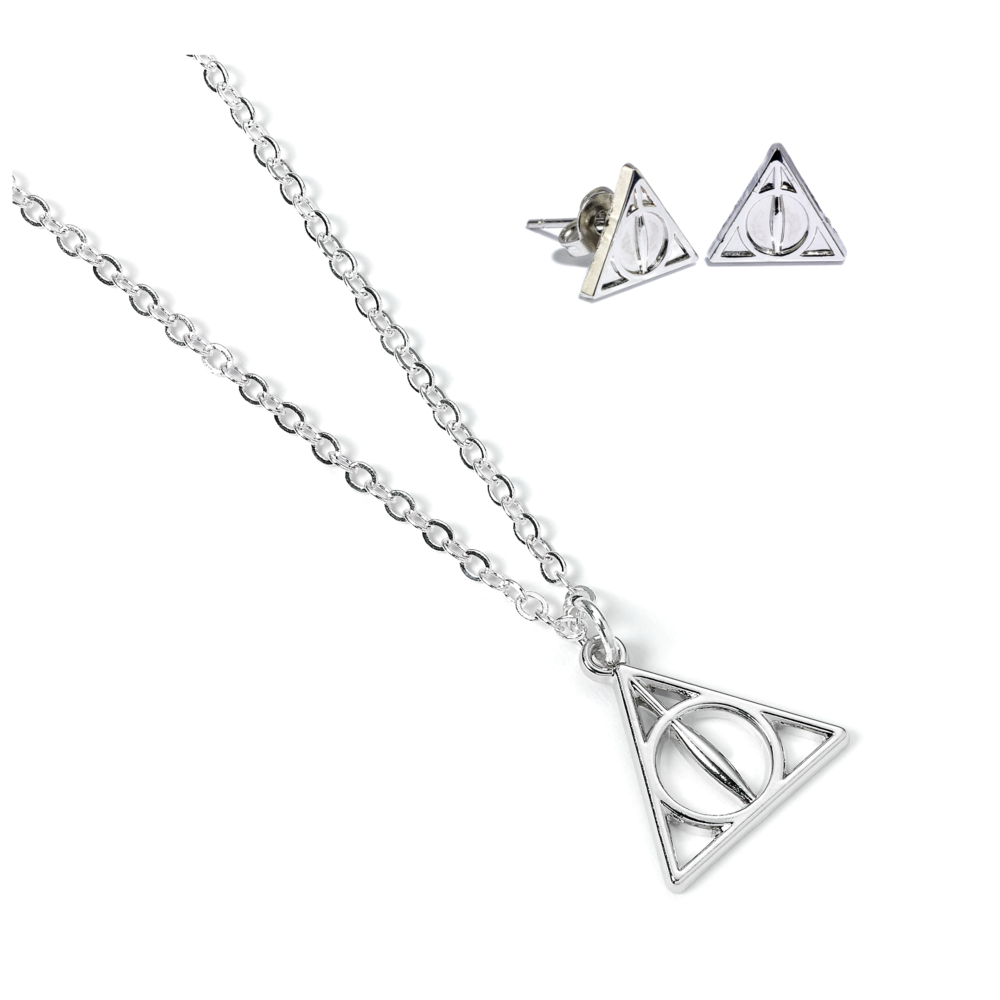 Set Colgante y pendientes Reliquias de la Muerte Harry Potter Frikytopia