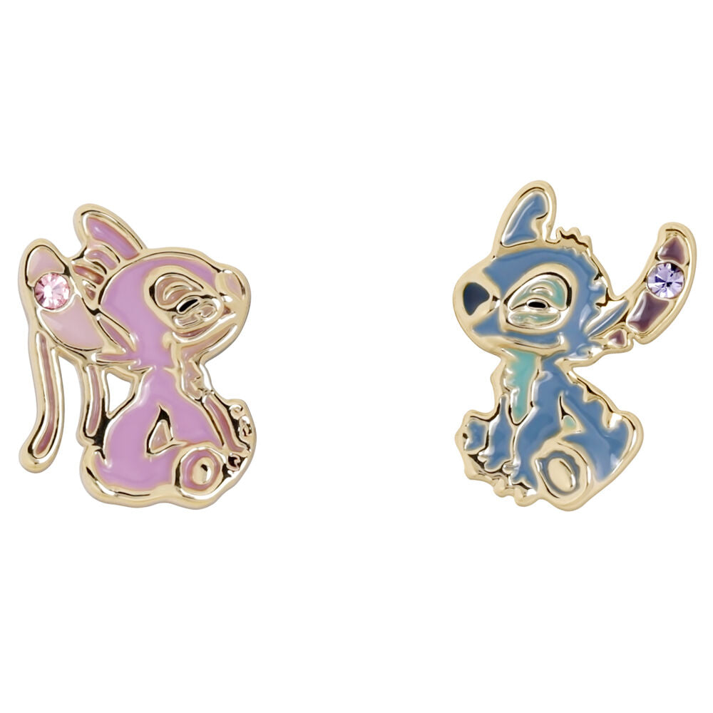 Pendientes Angel & Stitch Disney plata Frikytopia