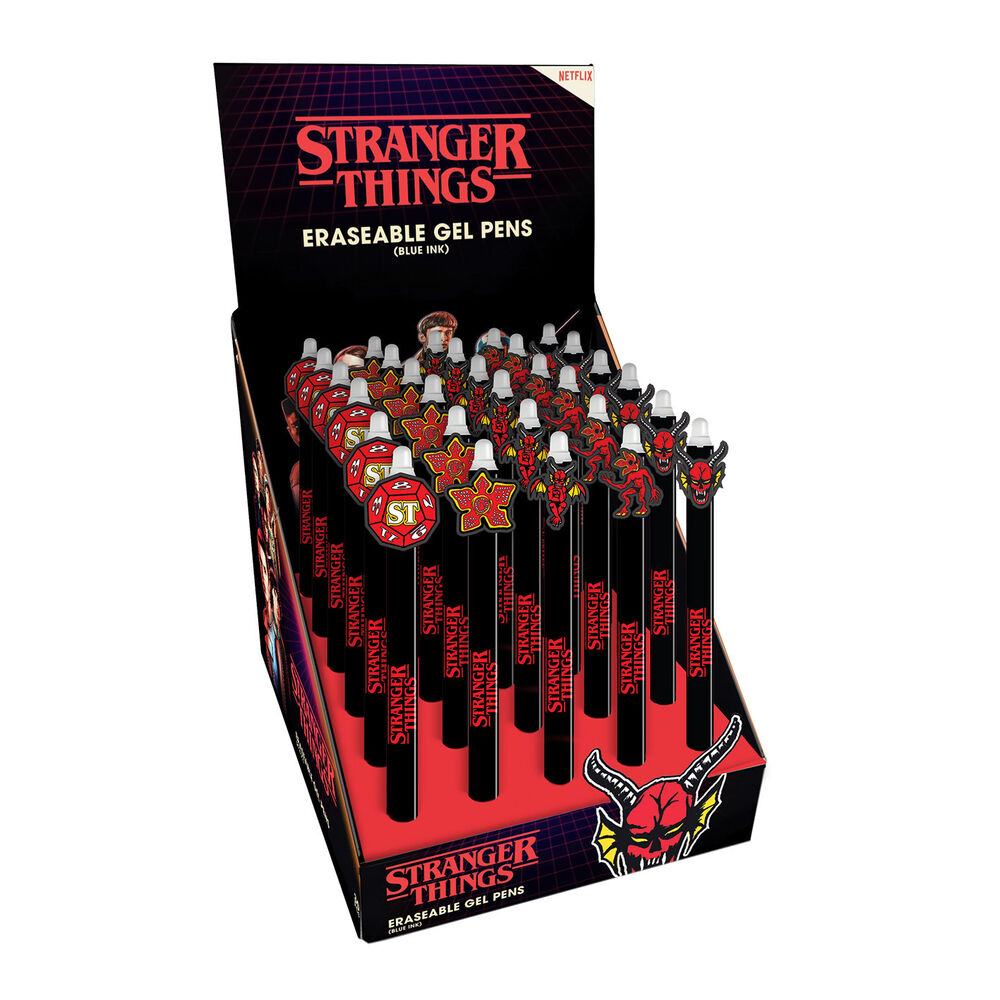 Stranger Things Bolígrafo de gel borrable Hellfire Club Expositor (30)