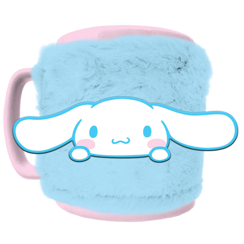 Taza funda de peluche Cinnamoroll Hello Kitty 440ml Frikytopia