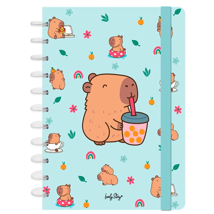 Cuaderno A4 Bubble Tea Capibara Frikytopia