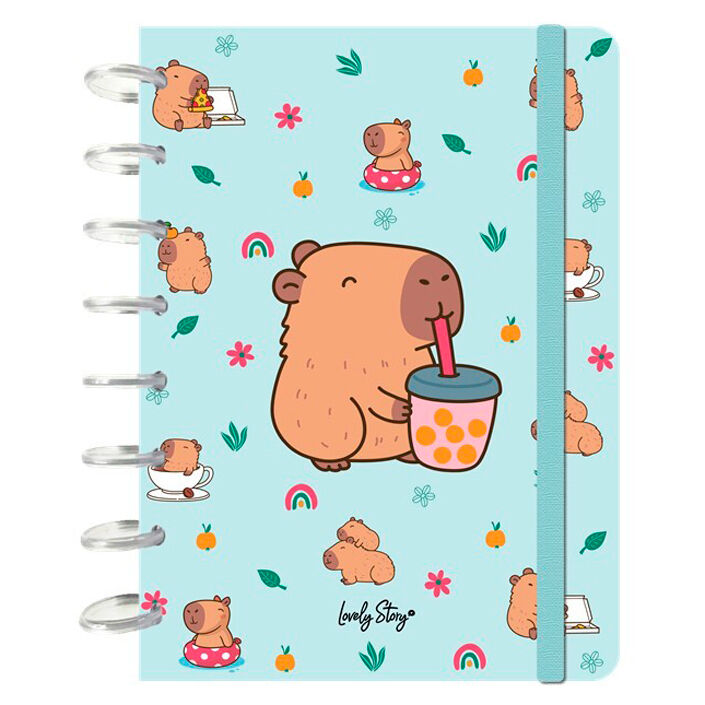 Cuaderno A5 Bubble Tea Capibara Frikytopia