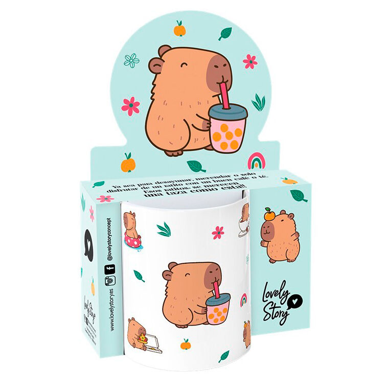 Taza Blubble Tea Capibara 330ml Frikytopia