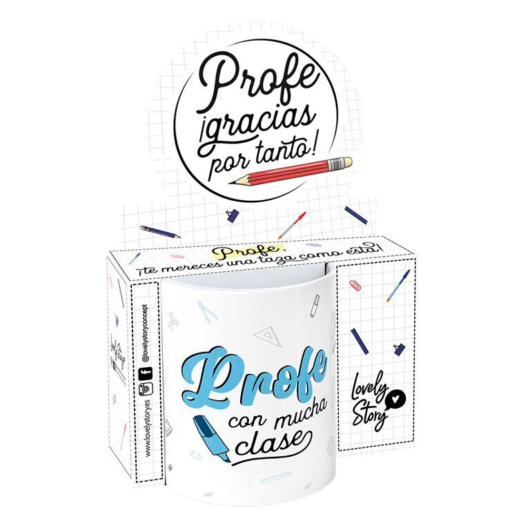 Taza - Profe Con Mucha Clase 330ml Frikytopia
