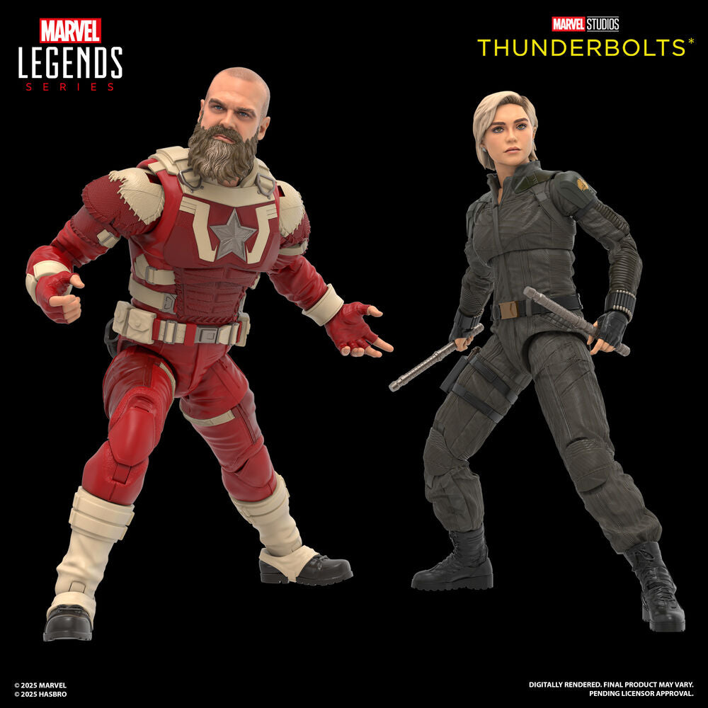 Figura Hasbro Marvel Studios Thunderbolts Marvel Legends Series Yelena Belova & Red Guardian 15 cm