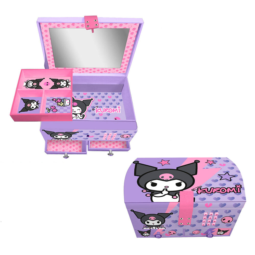 Joyero secreto sonido Kuromi Hello Kitty Frikytopia