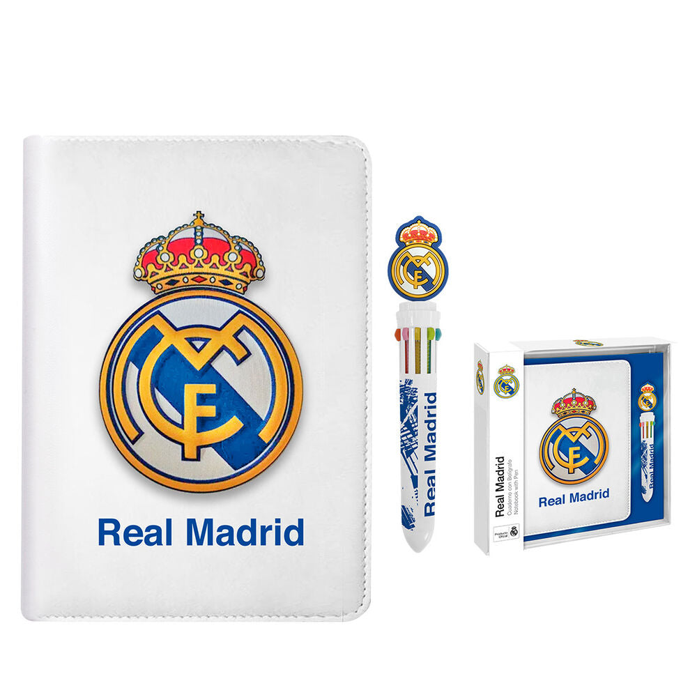 Cuaderno + Boligrafo Real Madrid Frikytopia