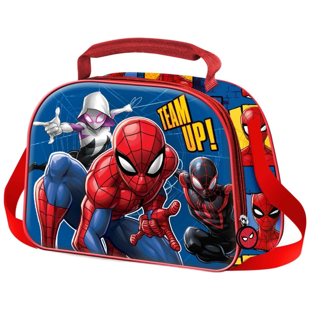 Bolsa portameriendas 3D Best Team Spiderman Marvel Frikytopia