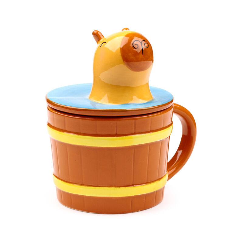 Taza Con Tapa Capibara Frikytopia