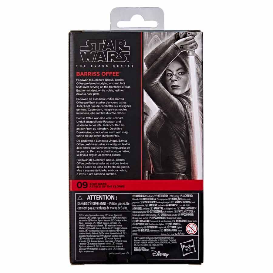 Figura hasbro star wars the black series attack of the clones barriss offee