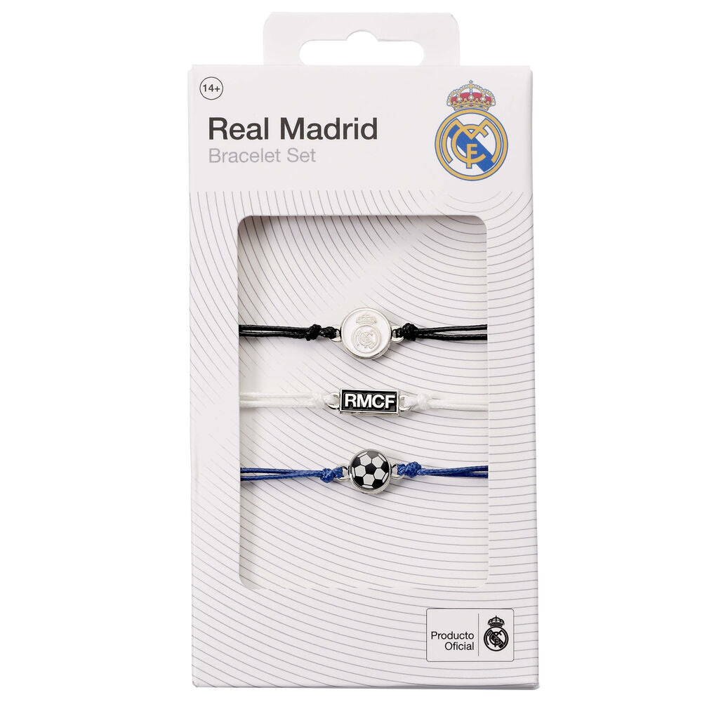 Set 3 Pulseras Amistad Real Madrid Frikytopia