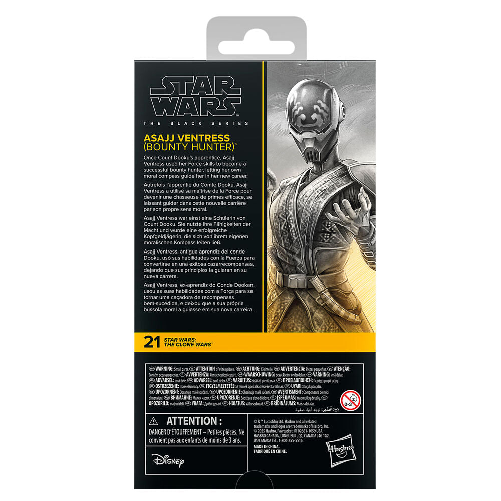 Star Wars: The Clone Wars Black Series Figura Asajj Ventress (Bounty Hunter) 15 cm