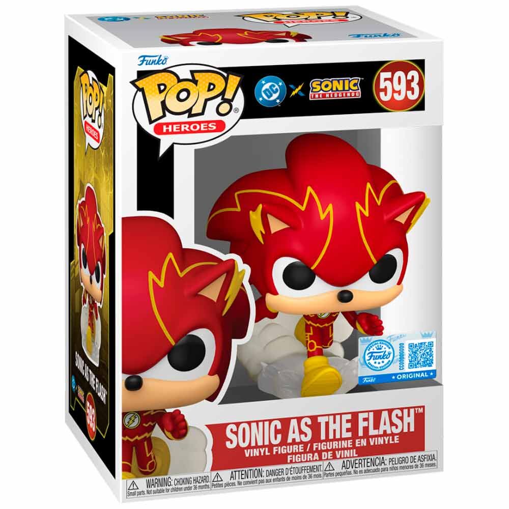 DC x Sonic the Hedgehog POP! Heroes Vinyl Figura Sonic as The Flash 9 cm