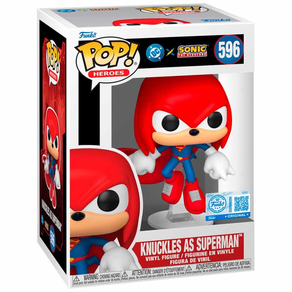 DC x Sonic the Hedgehog POP! Heroes Vinyl Figura Knuckles as Superman 9 cm