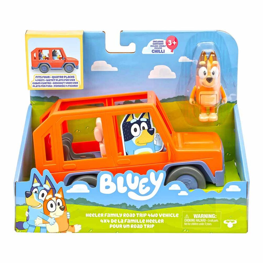 Bluey Pack de Figuras Heeler Family Road Trip