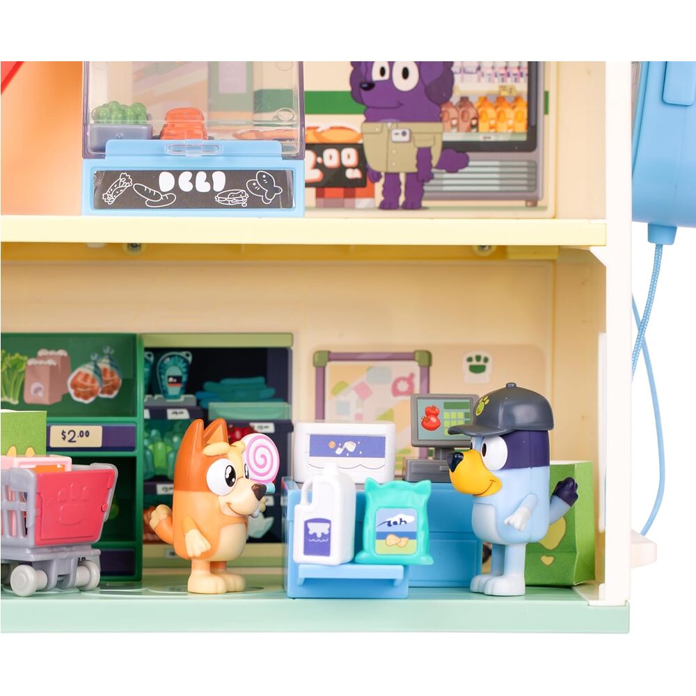 Bluey Set de juego Minifiguras Bluey Let's Play Chef Supermercado