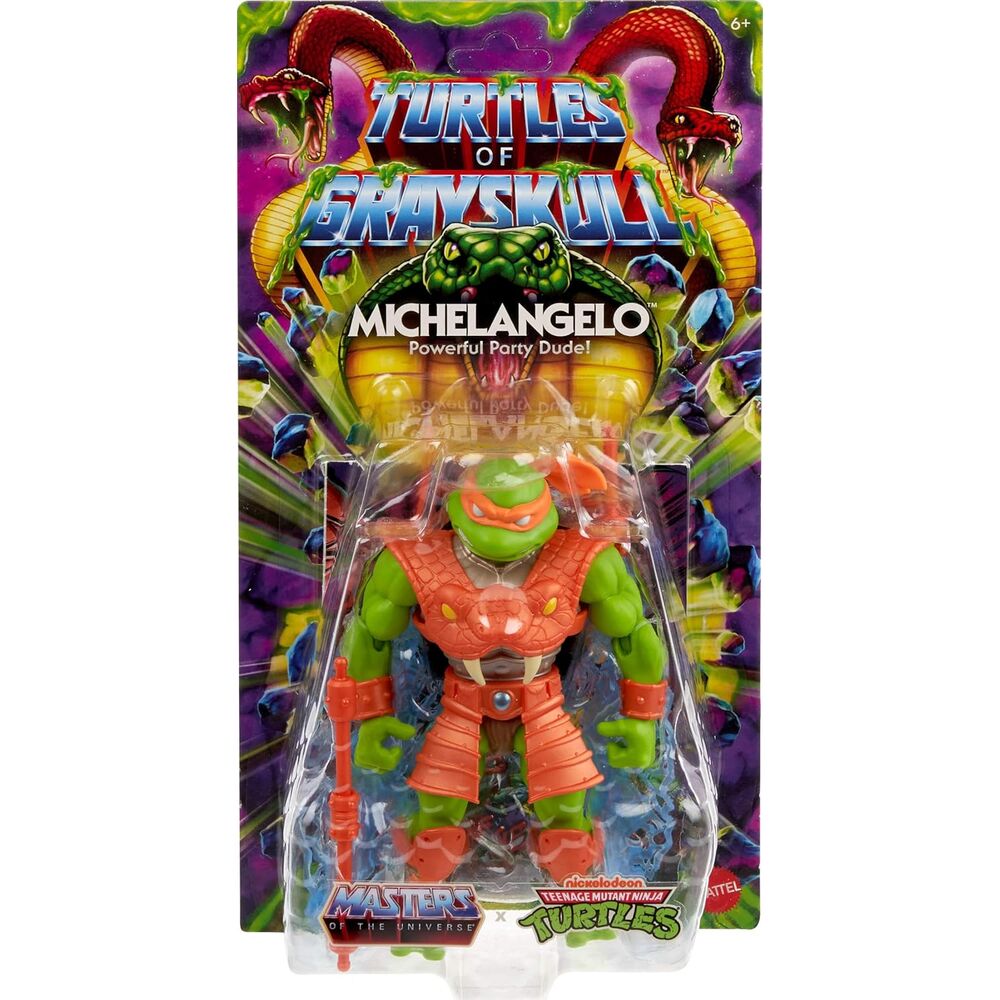 MOTU x TMNT: Turtles of Grayskull Figura Michelangelo 14 cm