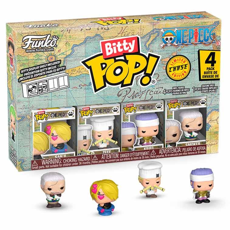 One Piece Pack de 4 Figuras Bitty POP! Vinyl Sanji 2,5 cm