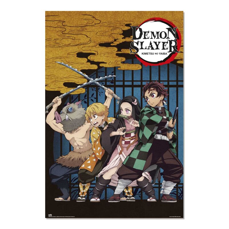 Poster La Casa de Los Tambores Demon Slayer Kimetsu no Yaiba Frikytopia