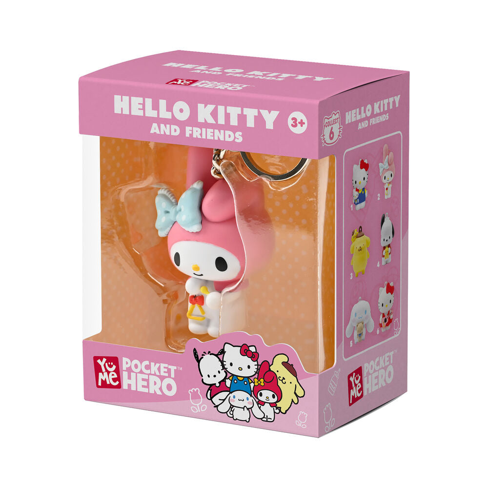Sanrio Llaveros Pocket Hero Hello Kitty and Friends Expositor (12)
