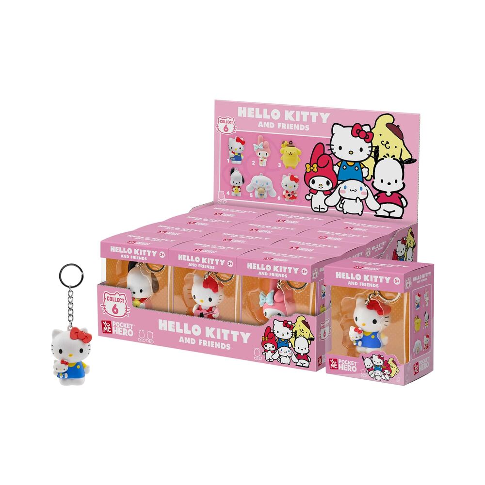 Sanrio Llaveros Pocket Hero Hello Kitty and Friends Expositor (12)