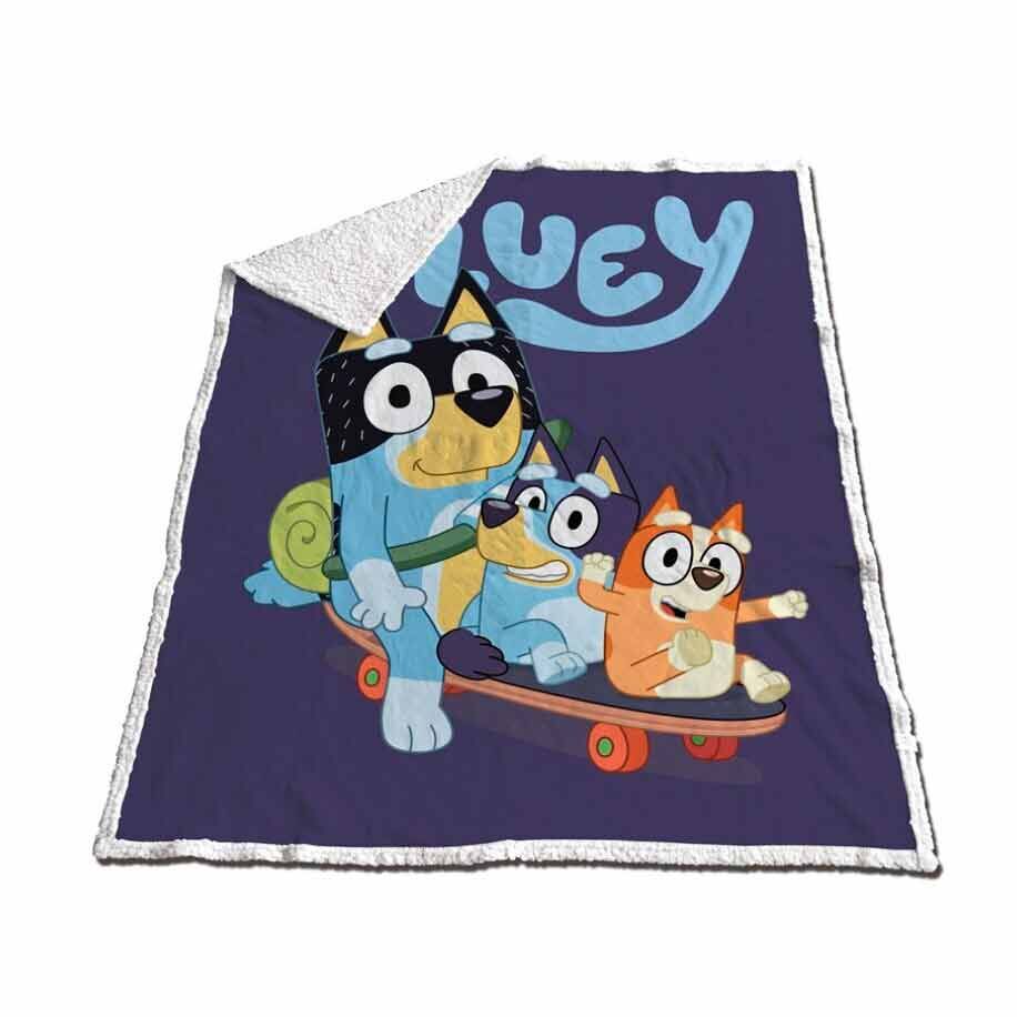 Manta coralina sherpa Bluey 120x150cm Frikytopia
