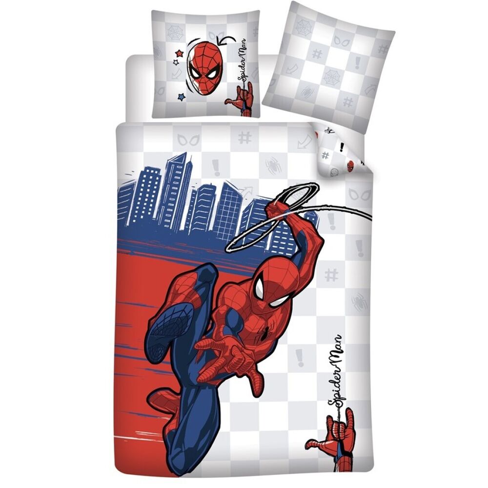 Funda nordica Spiderman Marvel cama 90cm algodon Frikytopia