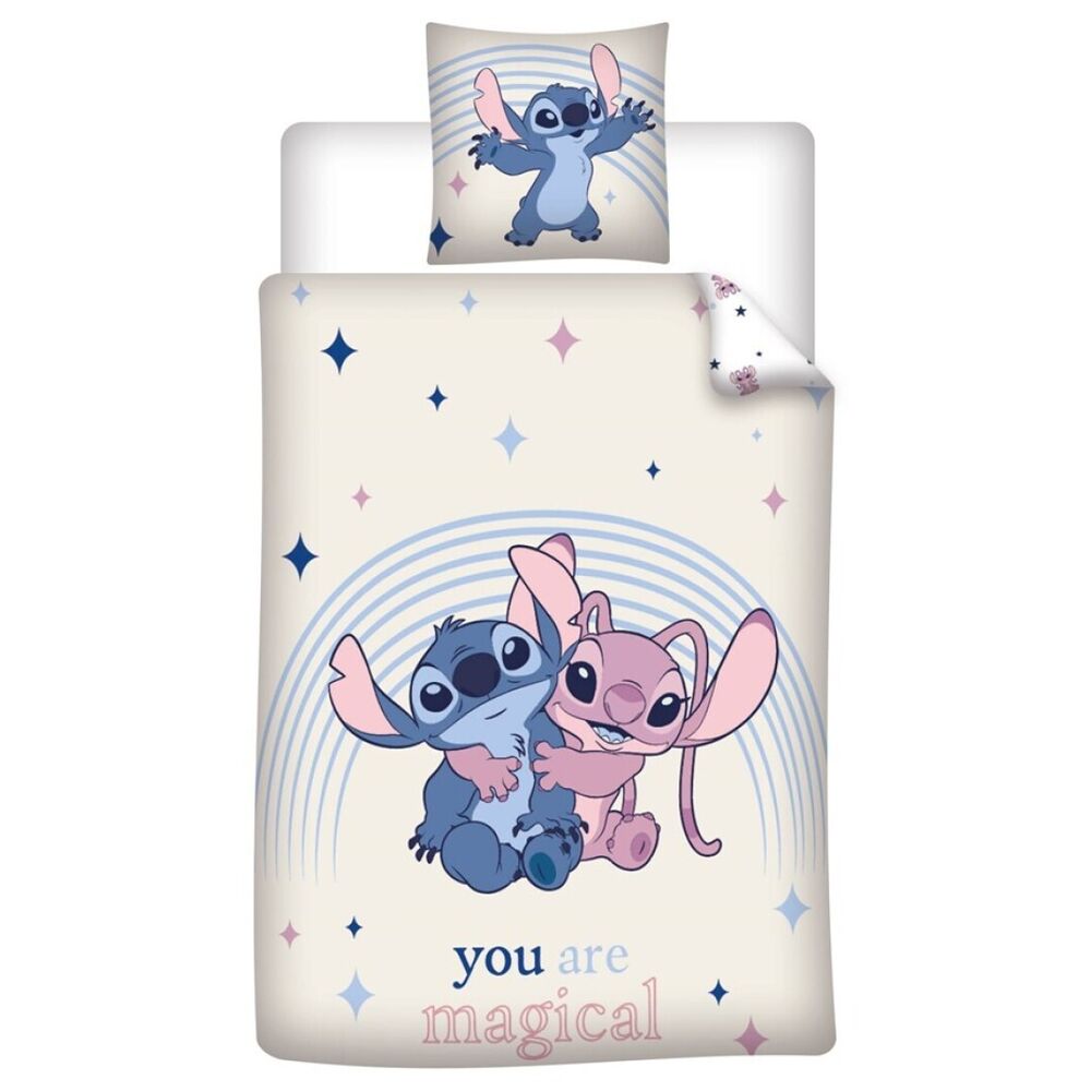 Funda nordica Angel & Stitch Disney cama 90cm policotton Frikytopia