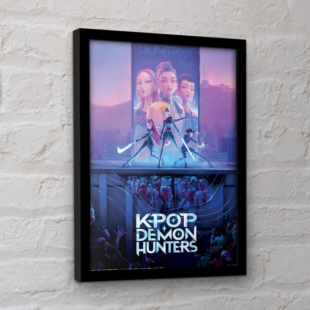 Las guerreras K-pop Póster Enmarcado Collector Print Movie Key Art