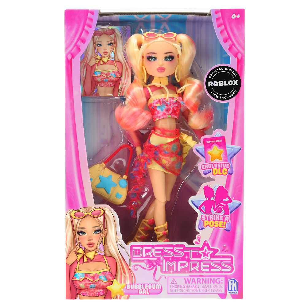 Roblox Dress To Impress Muñeca de Moda Bubble Gum Gal