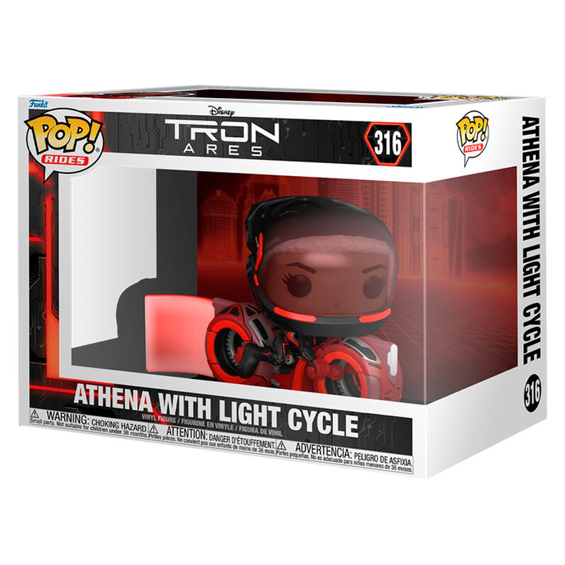 Tron: Ares POP! Rides Vinyl Figura Athena with Light Cycle 15 cm