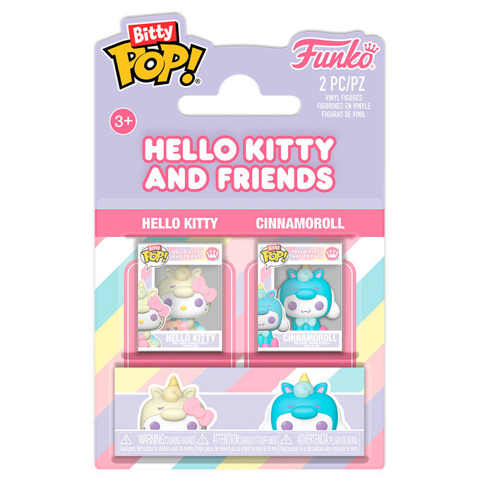 Hello Kitty Pack de 2 Figuras Bitty POP! Vinyl HK & Cinnamonroll 2,5 cm