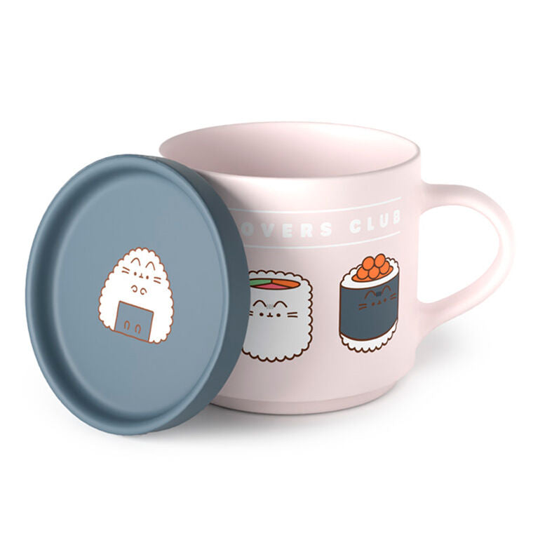 Juego de taza y posavasos el gato amante del sushi Pusheen Frikytopia