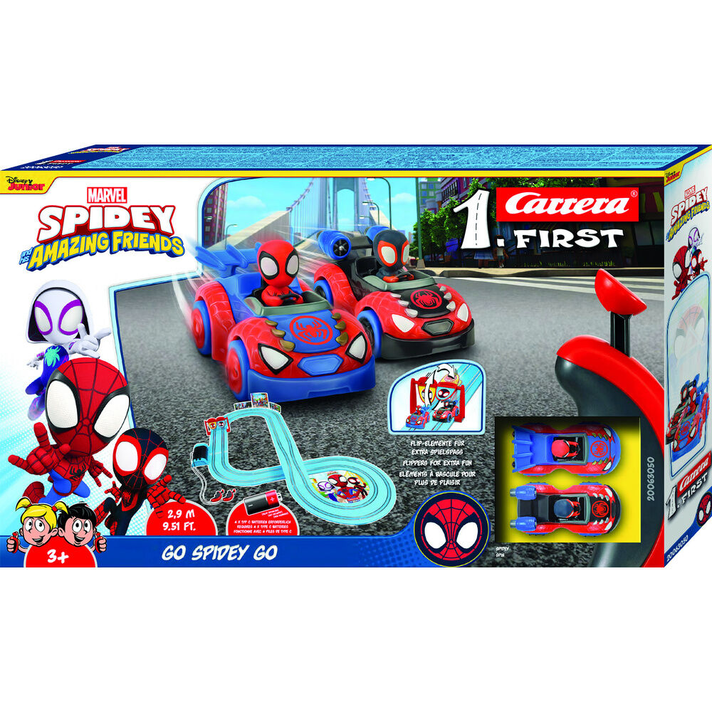 Circuito carreras Go Spidey Go Spidey and his Amazing Friends Marvel Frikytopia