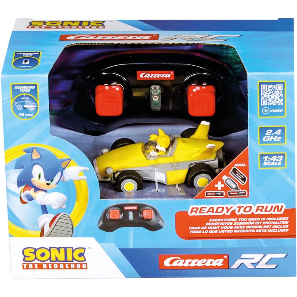 Sonic the Hedgehog coche teledirigido RC 1/43 2,4 GHz Mini Tails