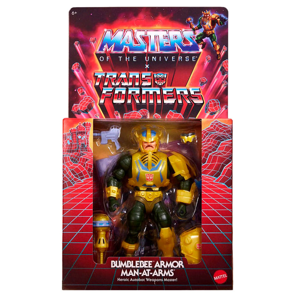 Masters of the Universe x Transformers Figura Bumblebee Armor Man-At-Arms heo European Exclusive 14 cm
