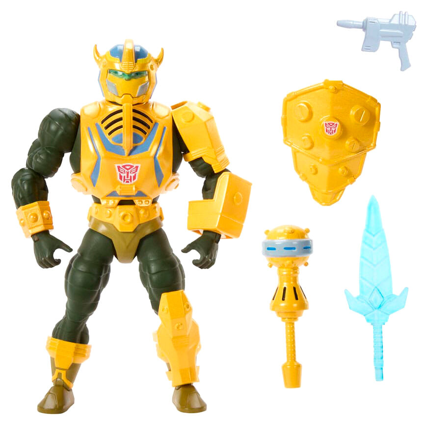 Masters of the Universe x Transformers Figura Bumblebee Armor Man-At-Arms heo European Exclusive 14 cm