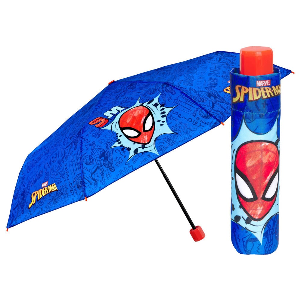 Paraguas plegable manual Spiderman Marvel 50cm Frikytopia