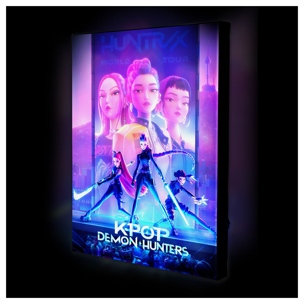 KPop Demon Hunters Póster de tela con luz LED