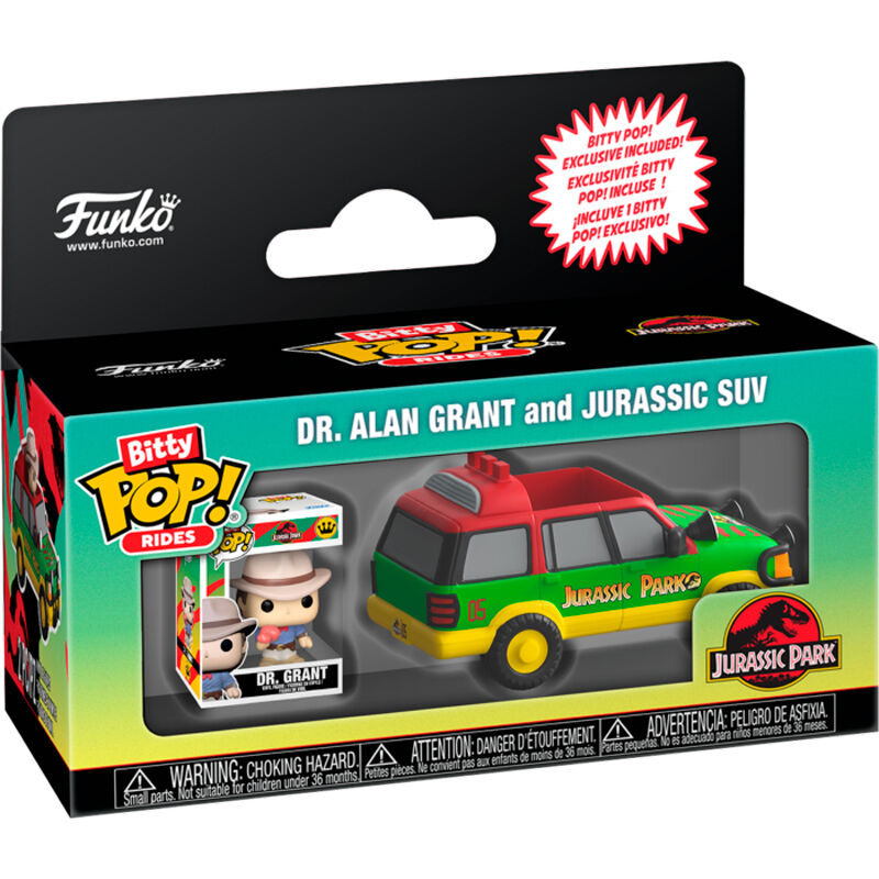 Jurassic Park Bitty POP! Ride Vinyl Figura Jurassic SUV w/Dr. G 2,5 cm