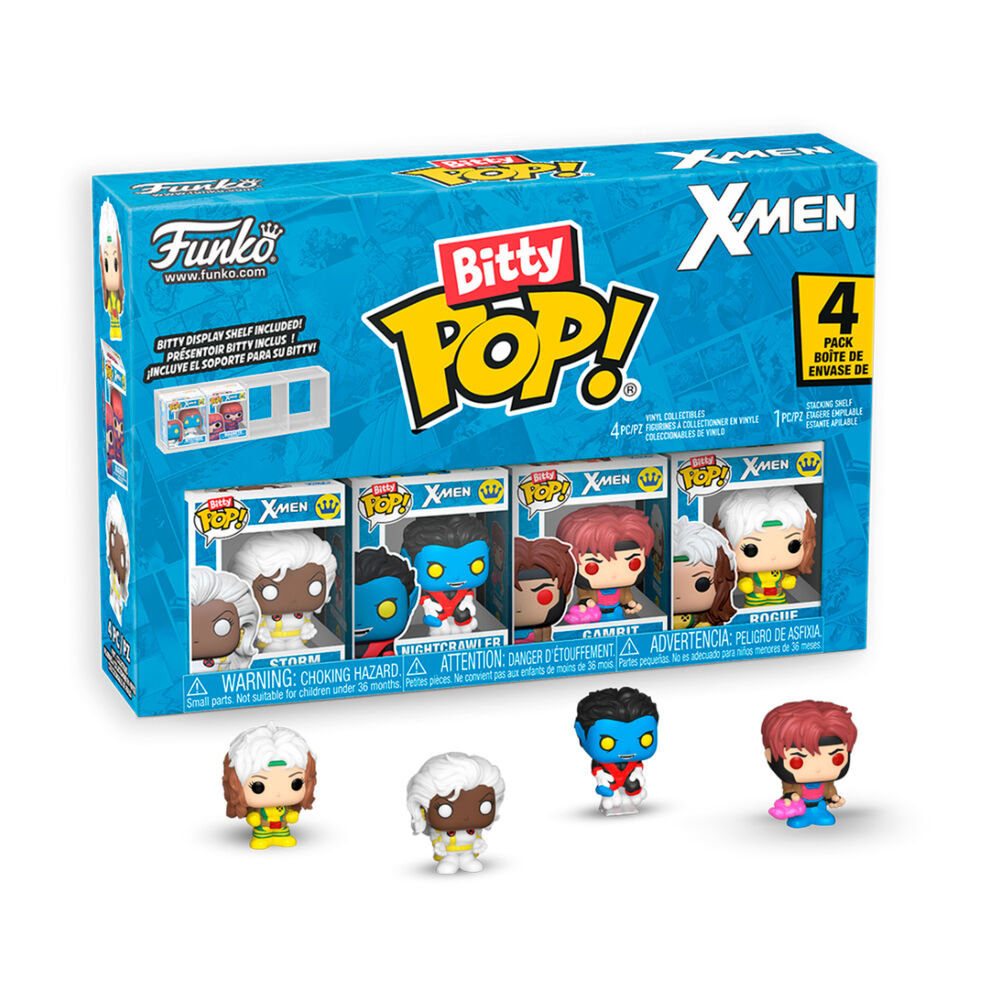 X-Men Pack de 4 Figuras Bitty POP! Vinyl Gambit 2,5 cm