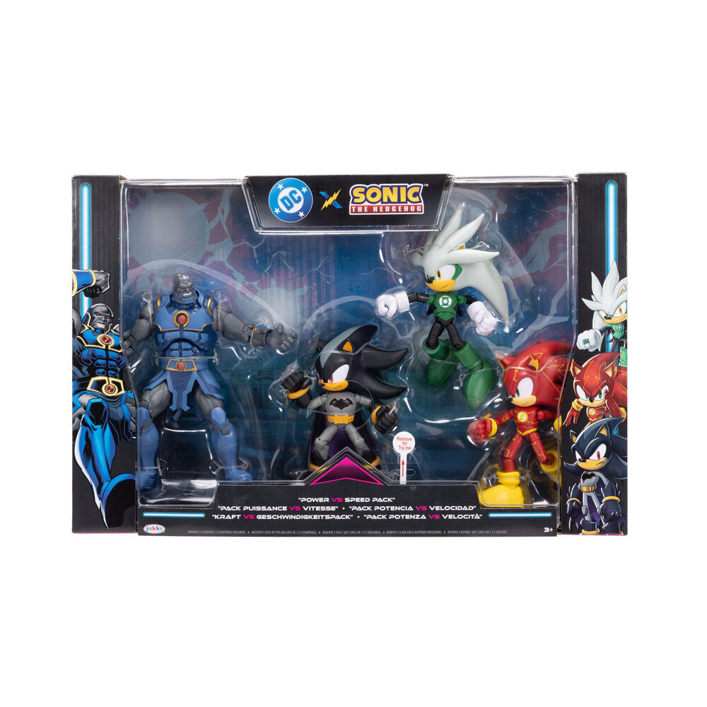 Blister 4 figuras Sonic The Hedgehog DC Comics 12cm Frikytopia