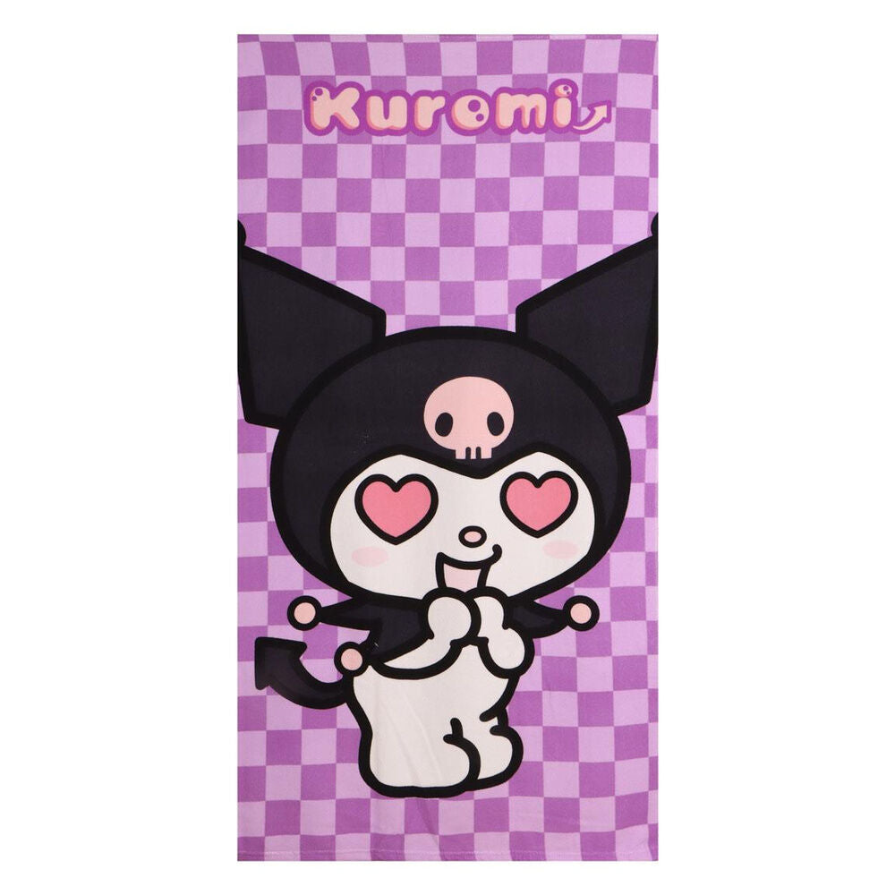 Toalla Kuromi Hello Kitty microfibra Frikytopia