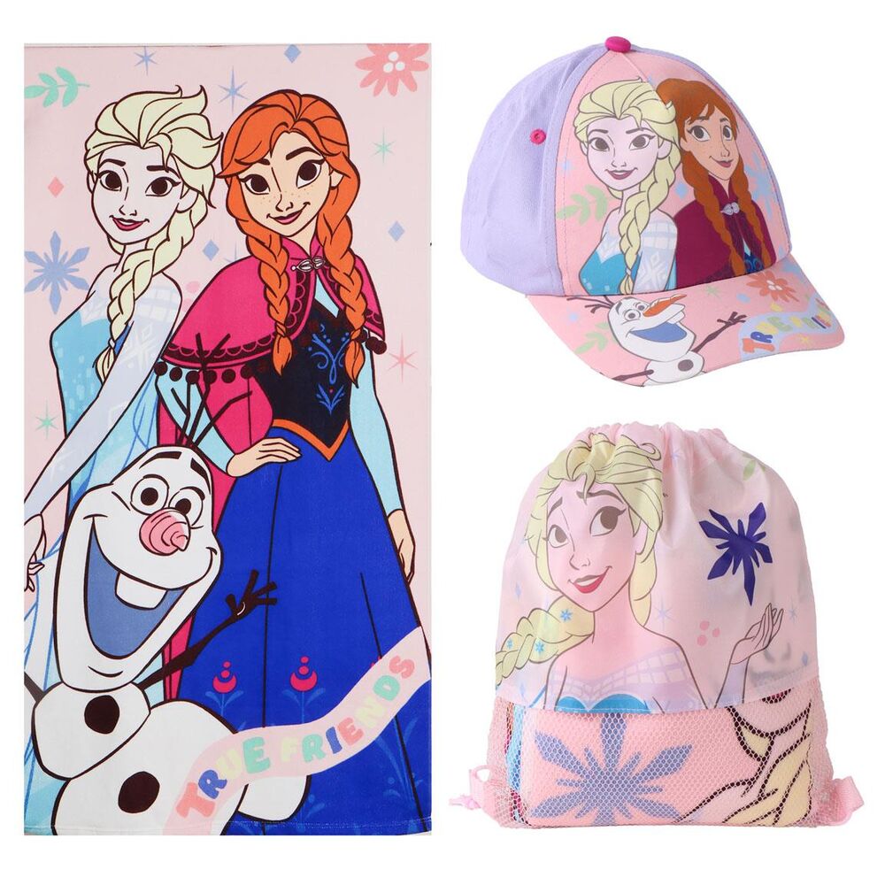 Set toalla + saco + gorra Frozen Disney Frikytopia