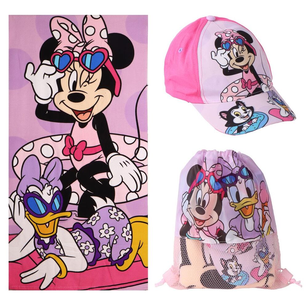 Set toalla + saco + gorra Minnie Disney Frikytopia