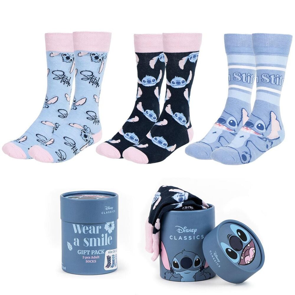 Set 3 calcetines Stitch Disney adulto Frikytopia