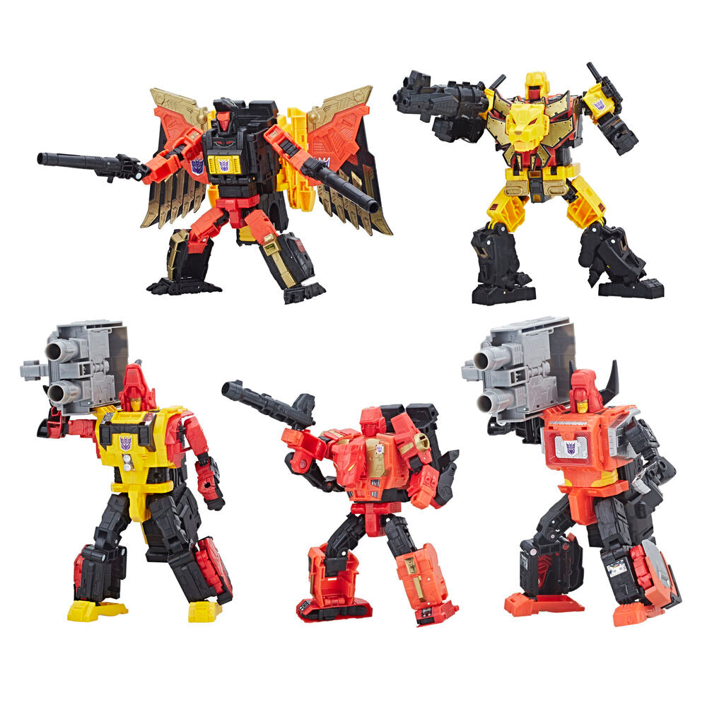 Set figuras Power of the Primes Predaking Combiner Transformers Frikytopia