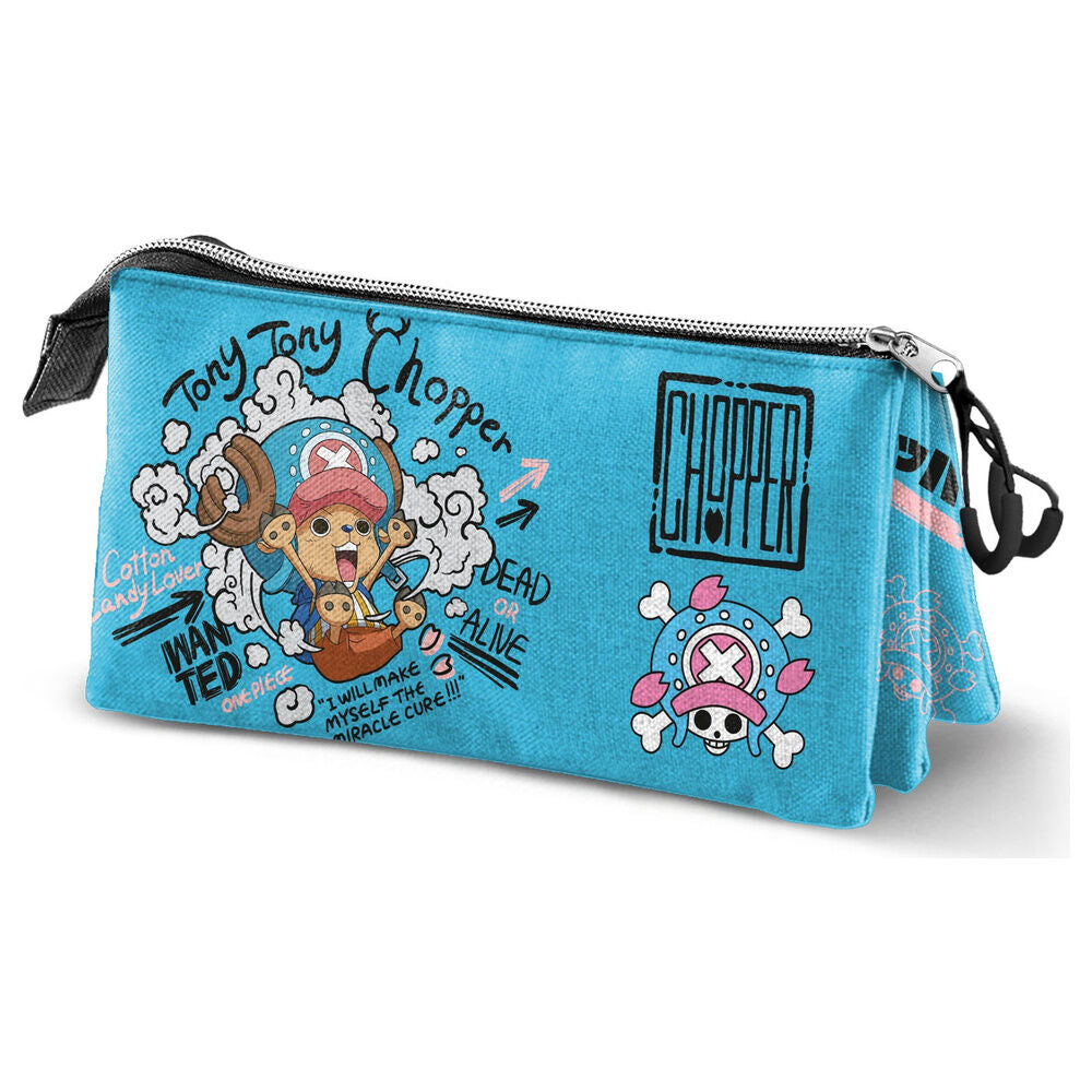 One Piece Triple Estuche Chopper